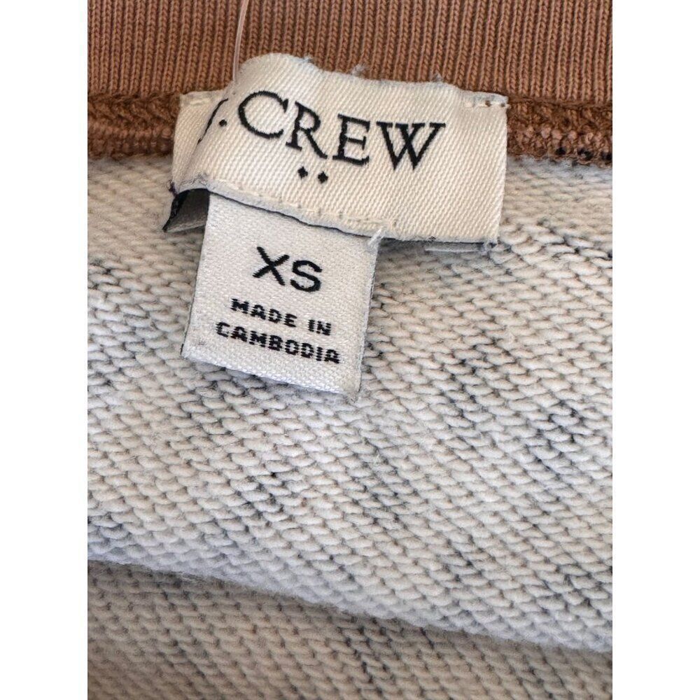 J. Crew Cozy Leopard Print Crewneck Sweatshirt Sz XS EUC preppy, soft - Picture 4 of 7